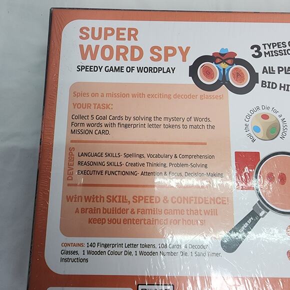 Chalk and Chuckles Super Word Spy  Word Games for Kids,-Adults Age 8-99, NEW - Picture 7 of 12